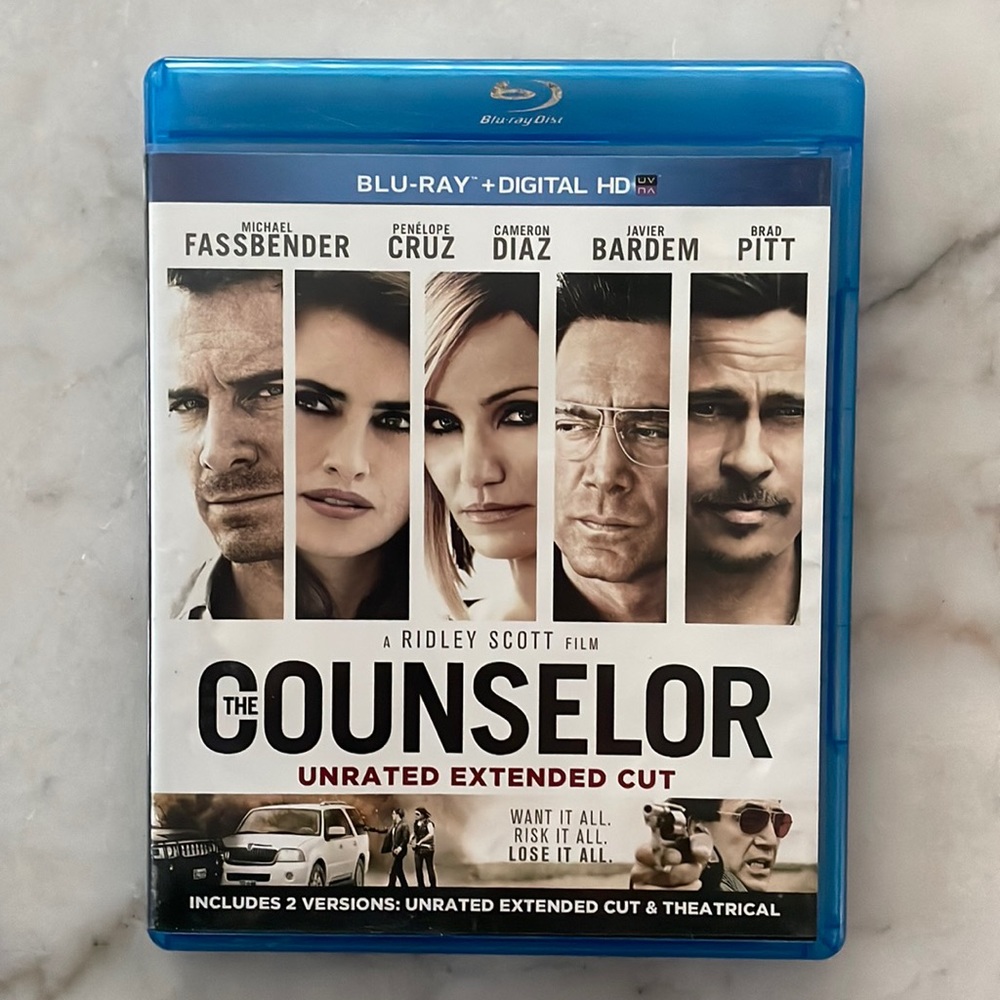 Blu Ray Disc “The Counselor “ - 2013 Film